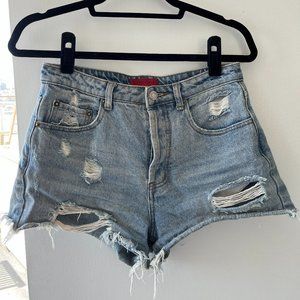 Ripped Jean Shorts